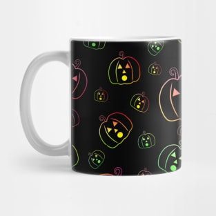 HAPPY Halloween Pumpkins Trippy Colors Mug